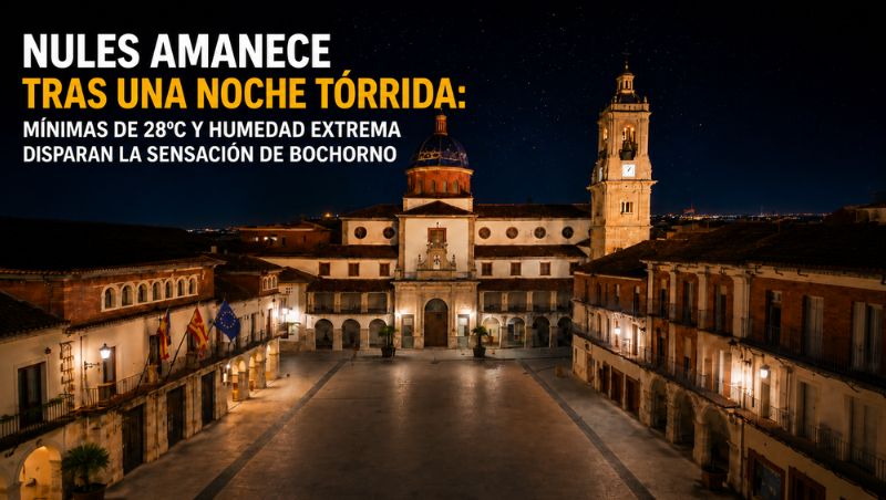 Nules amanece tras una noche tórrida: mínimas de 28ºC y humedad extrema disparan la sensación de bochorno