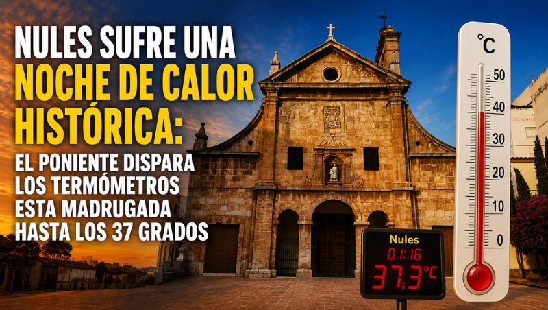 Nules sufre una noche de calor histórica: el poniente dispara los termómetros esta madrugada hasta los 37 grados